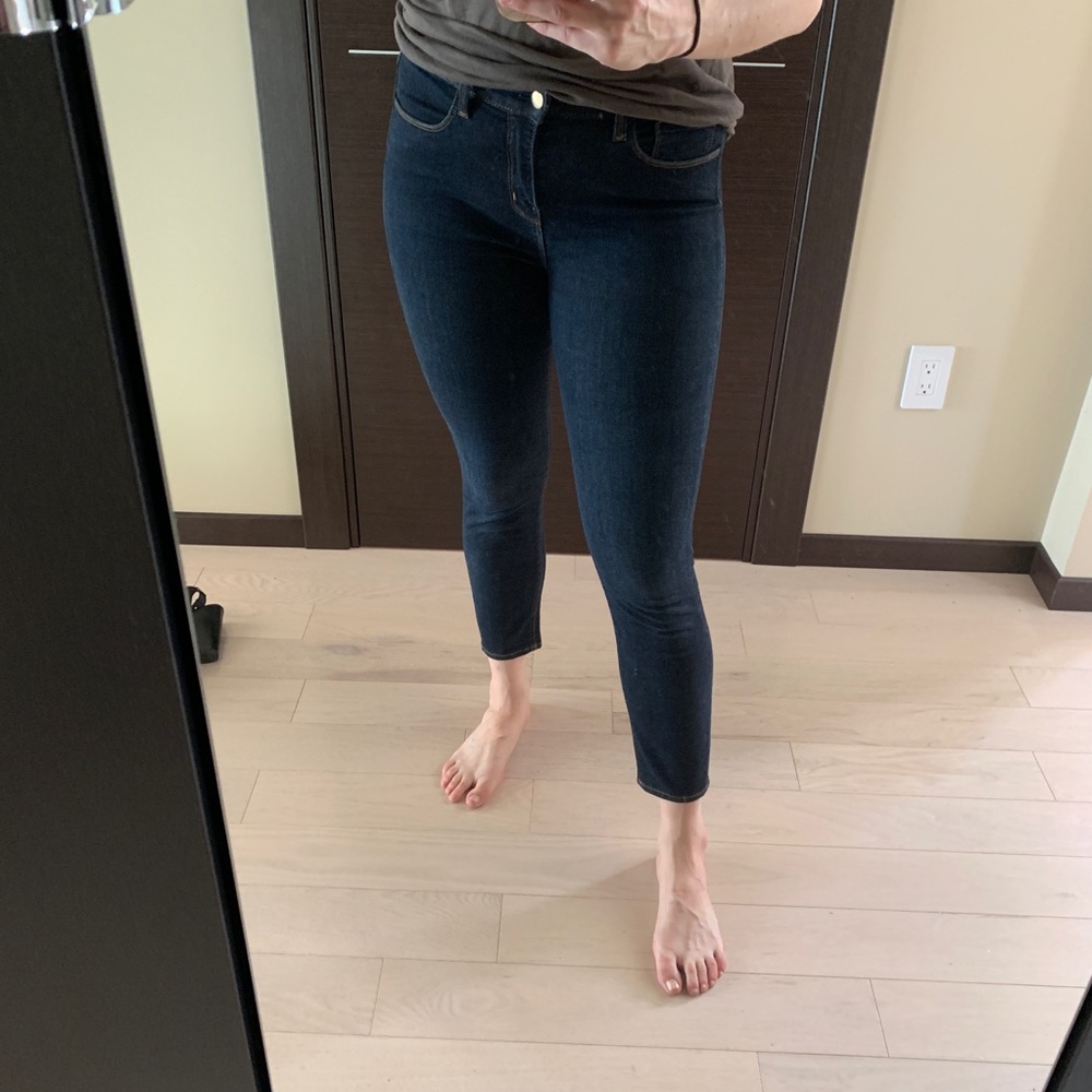 L’agence cropped denim stretch jeans
